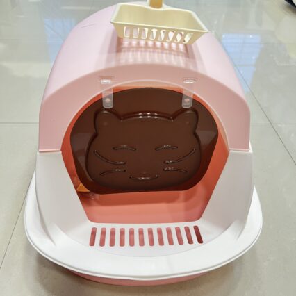 Litter Box Closed - (Baby Pink & White)