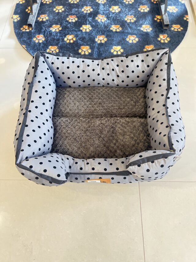 Grey Polka Dot Bed – Small Size