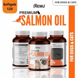 Remu Salmon OIl - 120 Soft Gel Capsule - For Cat and Dogs
