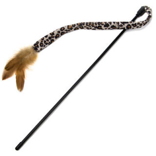 Leopard Print Wand Cat Toy