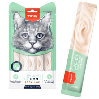 Wanpy Creamy Lickable Treats For Cat - Tuna & Scallop 70g