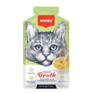 Wanpy Meat Broth Chicken Pumpkin & Carrot for Cats 50g
