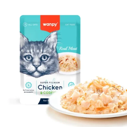 Wanpy Real Meat Chicken & Codfish - 85gm