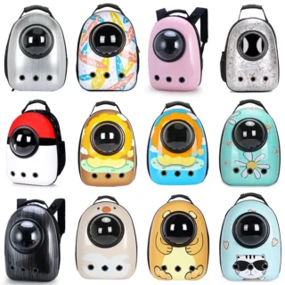 Printed Cat Bag with Window