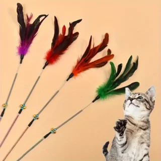 Cat Feather Stick with Spring