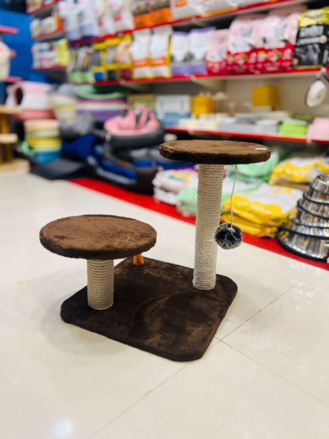 2 Pole 2 Top Round Scratch Post - Image 3