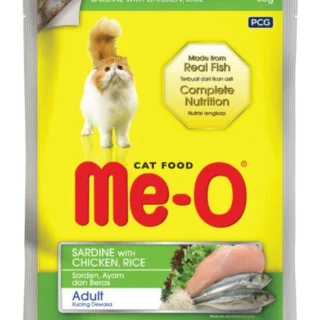 Me-O Adult Wet Food Sardine with Chicken & Rice 80g