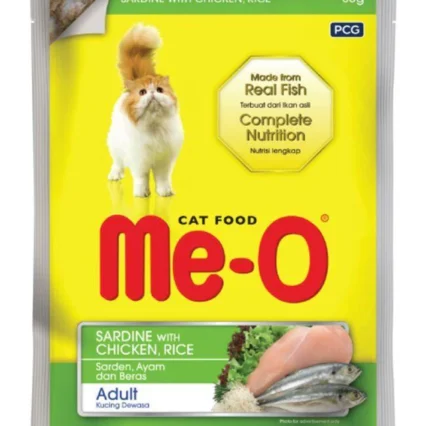 Me-O Adult Wet Food Sardine with Chicken & Rice 80g