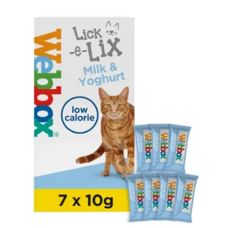 Webbox Lick-e-Lix with Milk & Yogurt 7x10g