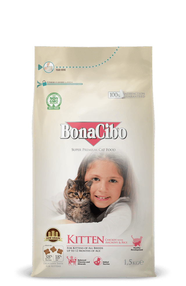 BonaCibo Kitten Chicken with Anchovy & Rice 1.5Kg