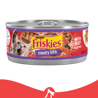 Friskies Tin - Meaty Bits with Beef in Gravy 156g