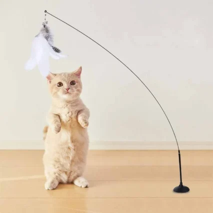 Interactive Bell & Feather Wand with Suction Cup