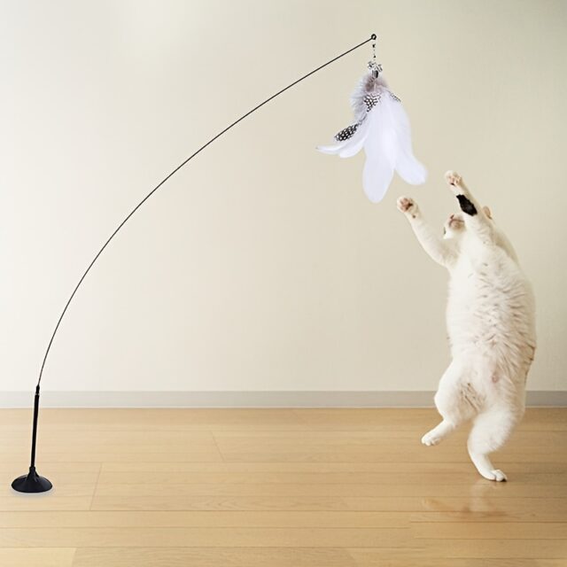 Interactive Bell & Feather Wand with Suction Cup - Image 2