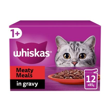 Whiskas 1+ Meaty Meals - Chicken, Beef, Lamb, Poultry 85g