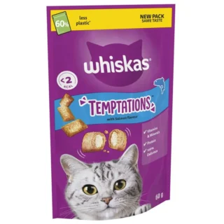 Whiskas Temptations Cat Treats with Salmon 60g