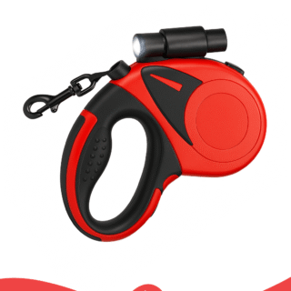 NightGuard Retractable Dog Leash with Flashlight