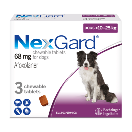 NexGard Chewable Tablets for Dogs 68mg (10 to 25 KG)