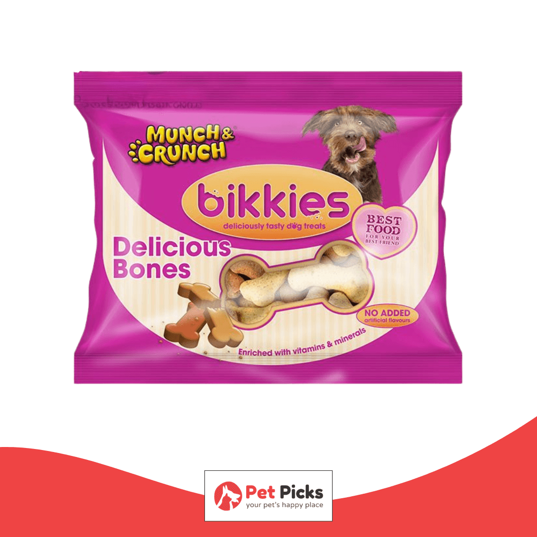 Munch & Crunch Delicious Bones Dog Treats 350g (Large Pack)