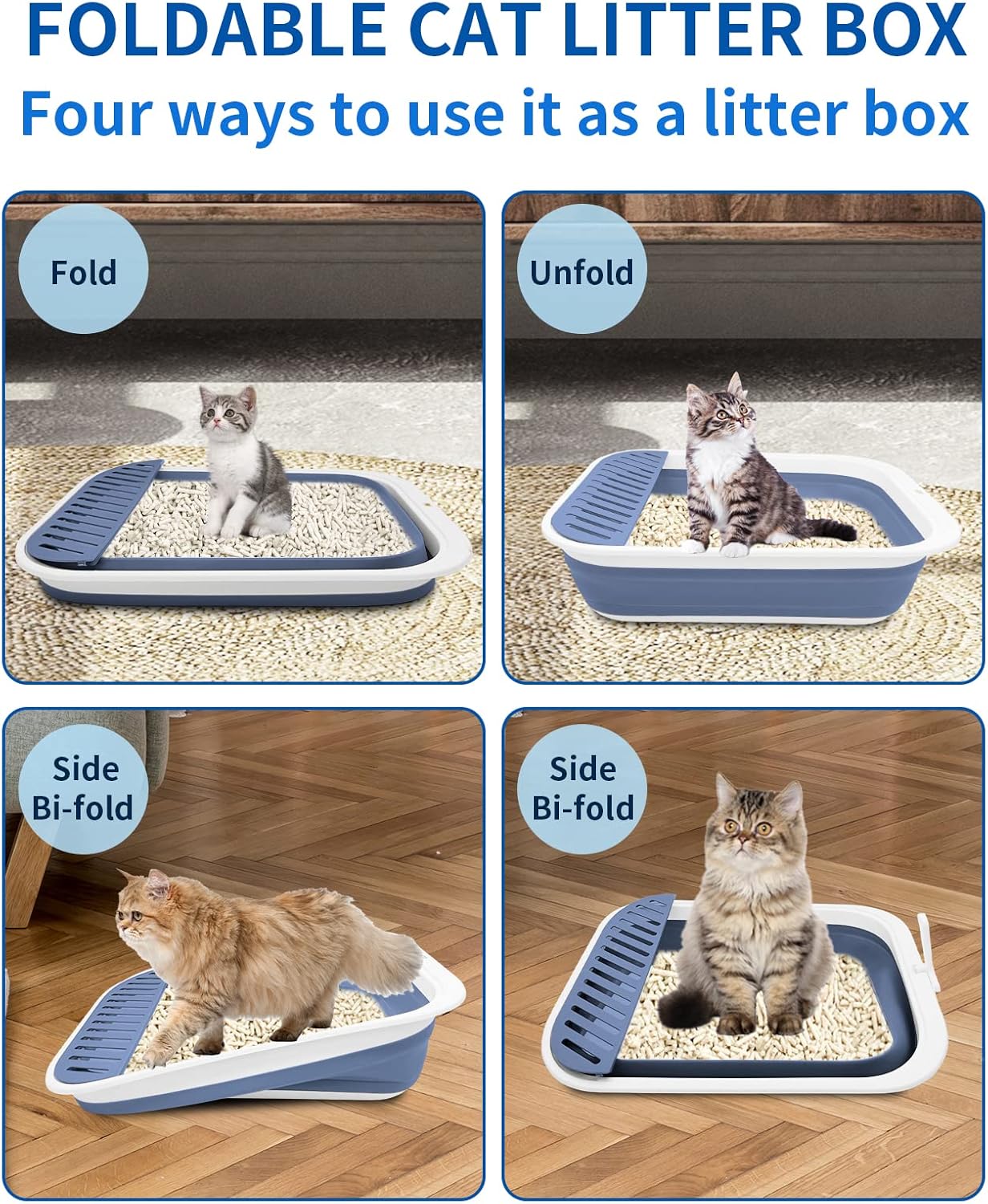 Foldable High Quality Litter Tray with Scoop - Image 3