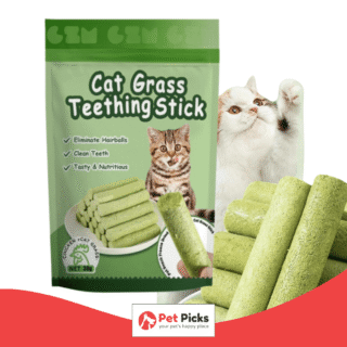 Cat Grass Teething Sticks 6pcs (Hairball & Teeth Snack)
