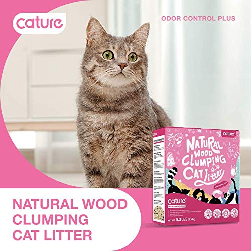 Cature Natural Wood Clumping Cat Litter (Odor Control)