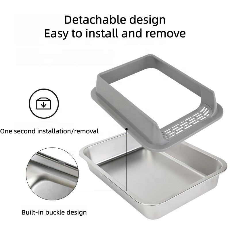 Large Capacity Stainless Steel Litter Box - Image 3