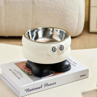 stainless steel bowl with boots