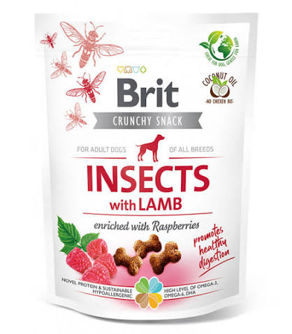Brit Crunchy Snack - Insects with Lamb for Dogs 200g