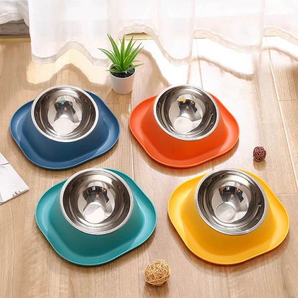 Anti-Spill Stainless Steel Tilted Bowl with Anti-Insect Water Moat - Image 2
